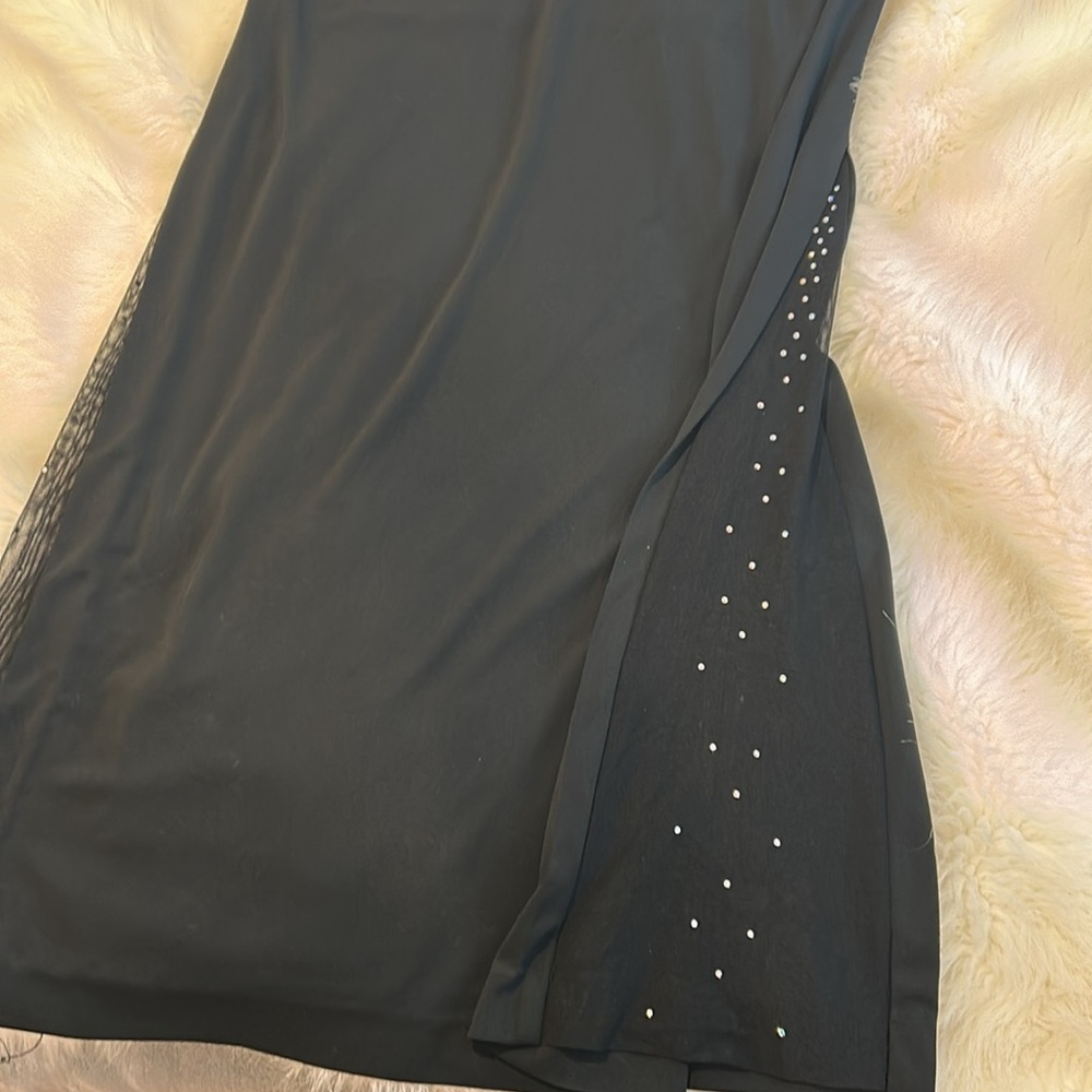 Vintage FAVIANA formal gown Elegant Black Maxi Dress - Picture 6 of 14